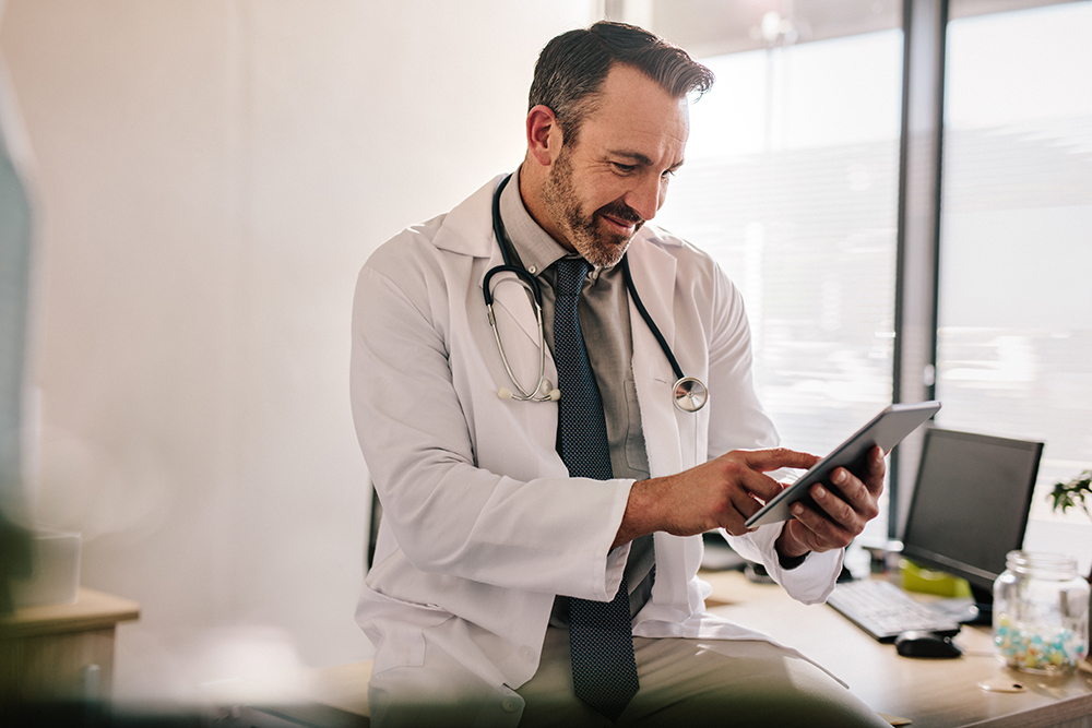 Physician-on-phone