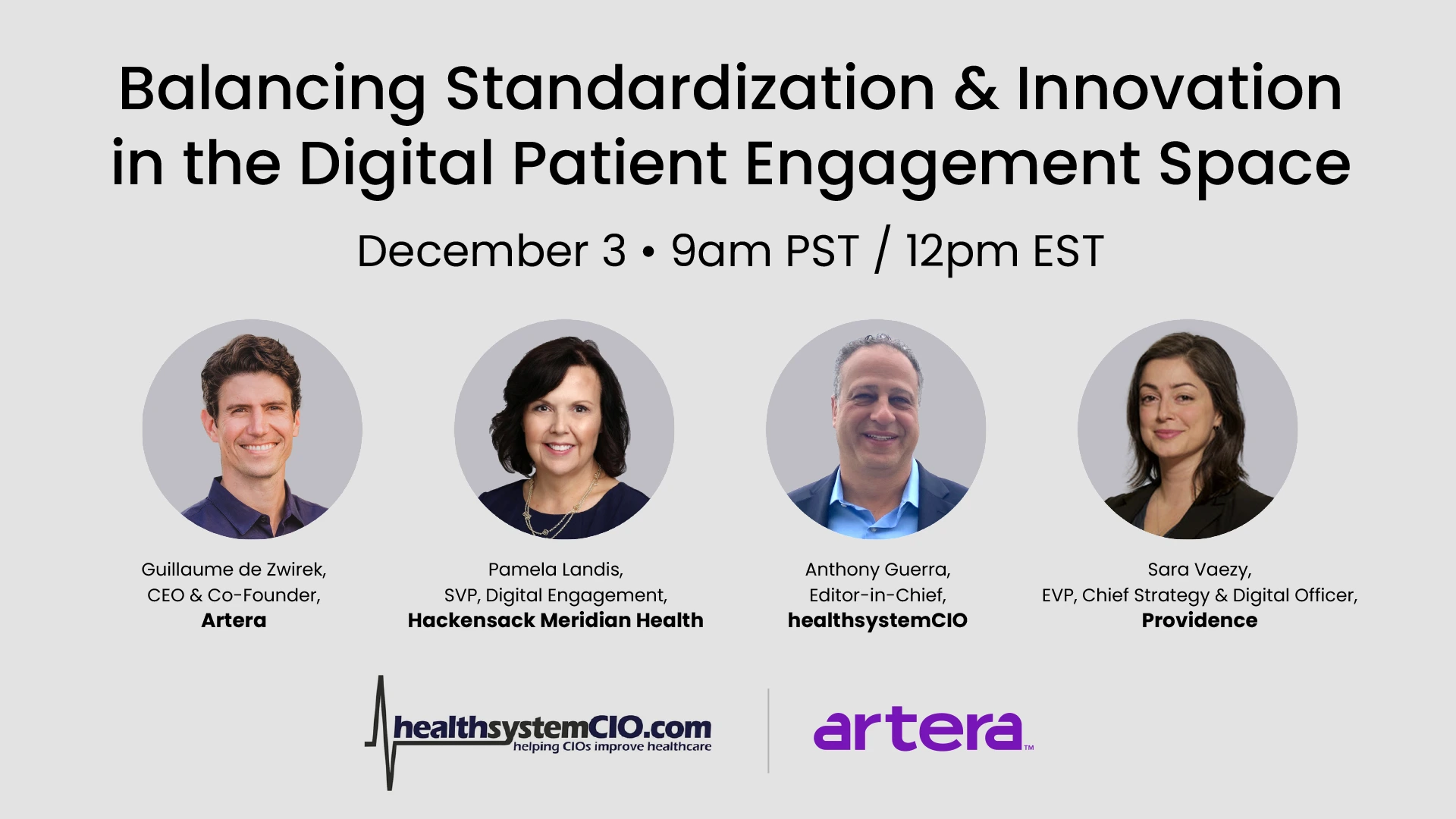 Webinar: Balancing Standardization & Innovation in the Digital Patient ...