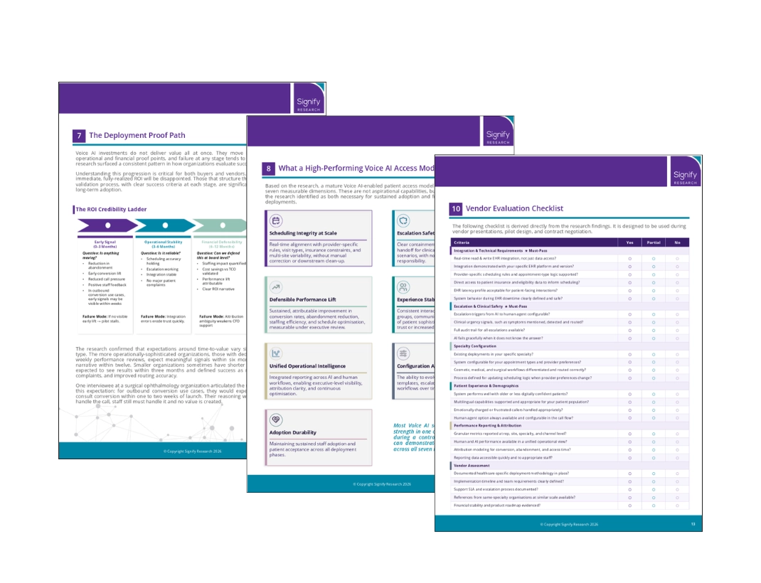 Six performance dimensions for evaluating voice AI vendors in specialty practices